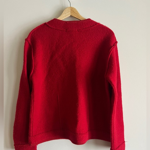 Red Jillian Jones Boiled Wool Jacket size M - Picture 3 of 9